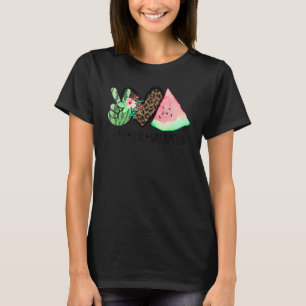 T-shirt Peace Love Watermelon été pour femmes Ados filles