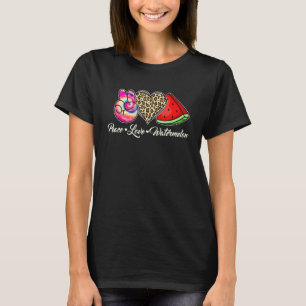 T-shirt Peace Love Watermelon Happy Watermelon Day Fruit M