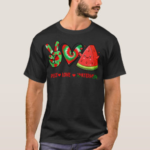 T-shirt Peace Love Watermelon peace love pastèque day me
