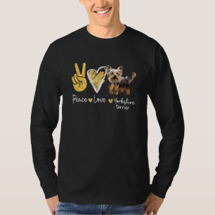 T-shirt Peace Love Yorkshire Terrier Chien