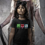 T-shirt Peace Love Zombies<br><div class="desc">J'aime les zombies. Un t-shirt enfant drôle à porter en coque d'une apocalypse zombie. Peace Love Zombies tee pour enfants.</div>