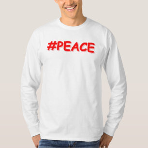 T-shirt "#PEACE" Mignonne Conception. Commandez dès mainte