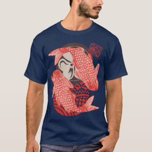 T-shirt Peace Mind Therapist Ying Yang Cadeau Koi Fish