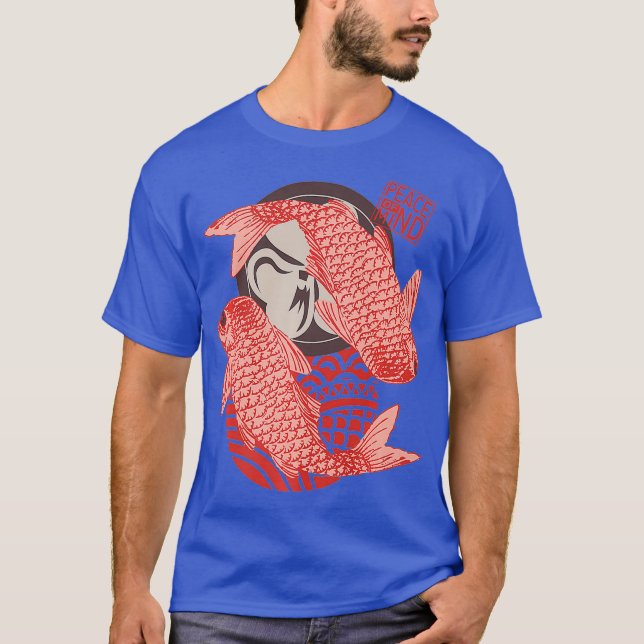 T-shirt Peace Mind Therapist Ying Yang Cadeau Koi Fish (Devant)
