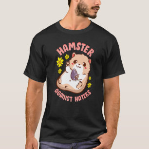 T-shirt Peace Nwarf Hamster Fleur Sarcastique