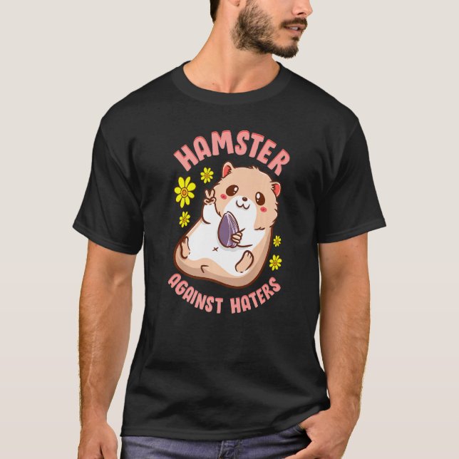 T-shirt Peace Nwarf Hamster Fleur Sarcastique (Devant)