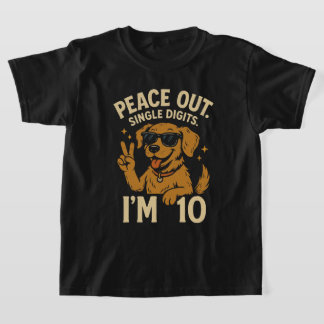 T-shirt PEACE OUT - 10e cadeau d'anniversaire pour Amoureu