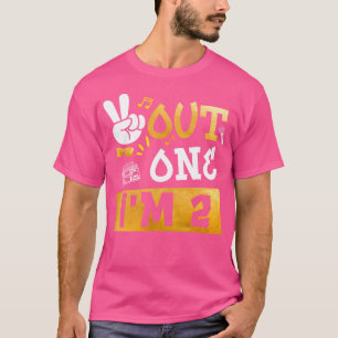 T-shirt Peace Out 1 J'ai 2 Ans 2e Anniversaire Hip Hop B