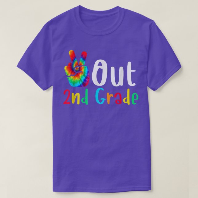 T-shirt Peace Out 2nd Grade Graduation Last Day Of School  (Design devant)