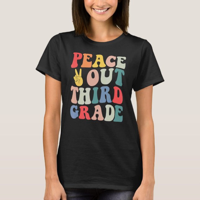 T-shirt Peace Out 3e année (Devant)