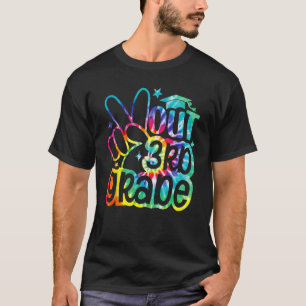 T-shirt Peace Out 3e grade Graduation Tie Dye Jour Dernier