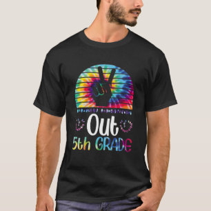 T-shirt Peace Out 5E Grade Tee Dye Graduation Classe De 20