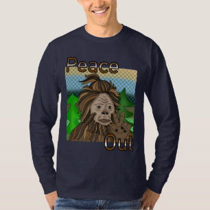 T-shirt Peace Out Bigfoot Sasquatch