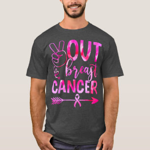 T-shirt Peace Out Cancer du sein Sensibilisation Pink Ribb