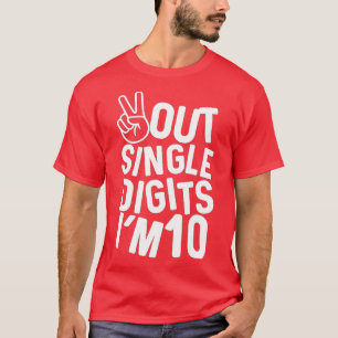 T-shirt Peace Out Chiffres Im 10 10th Birthday Boys