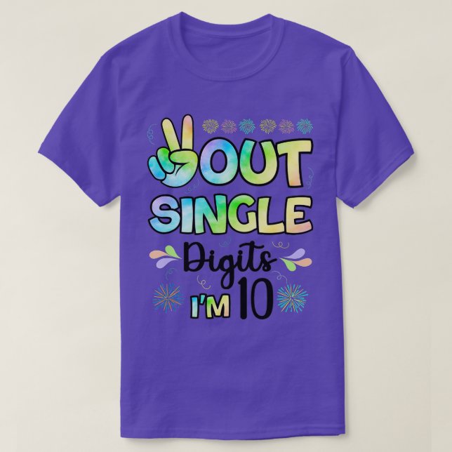 T-shirt Peace Out Chiffres simples Im 10 enfants (2) (Design devant)