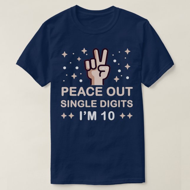 T-shirt Peace Out Chiffres simples Im 10 enfants (7) (Design devant)