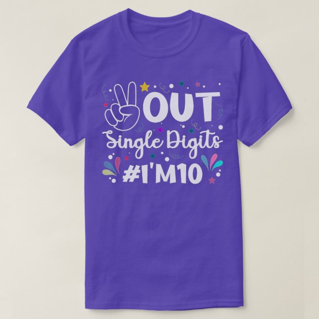 T-shirt Peace Out Chiffres simples Im 10 enfants (8) (Design devant)