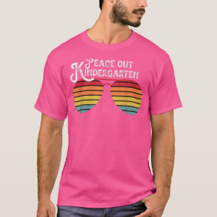 T-shirt Peace Out Kindergarten classe mignonne de 2022 Gra