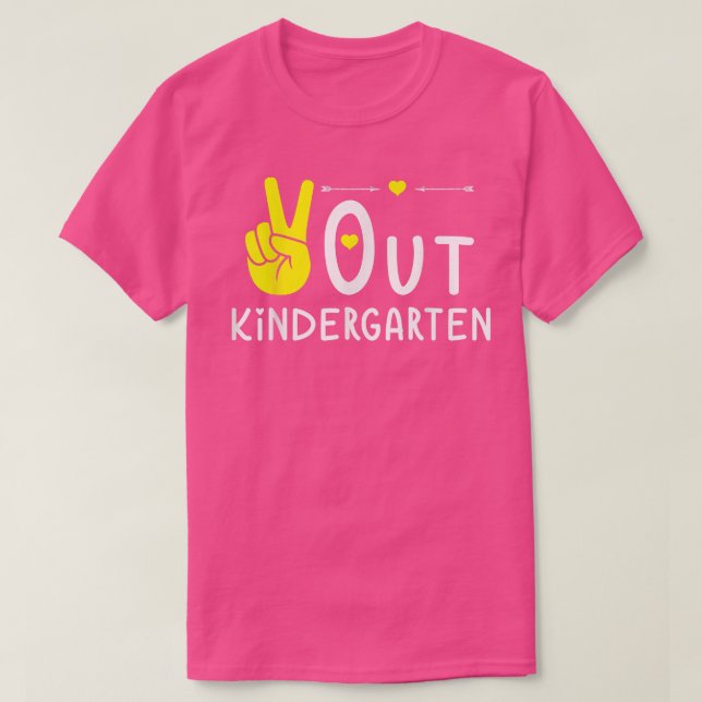 T-shirt Peace Out Kindergarten Shirt Graduation Dernière j (Design devant)