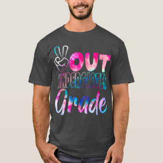 T-shirt Peace Out Kindergarten Tie Dye