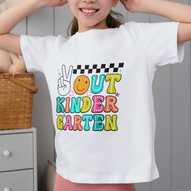 T-shirt Peace Out Maternelle - Colorful (Peace Out Kindergarten Graduation – Colorful T-Shirt
)