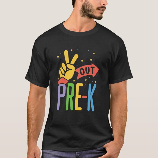 T-shirt Peace Out Pre K Pk Pre Kindergarten Kids Cute (Devant)