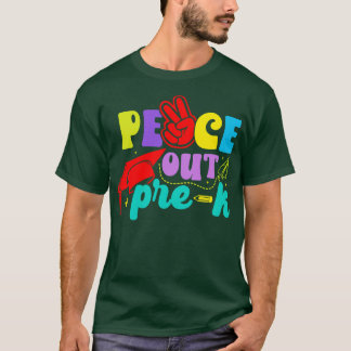 T-shirt Peace Out Pré-K préscolaire Graduate Prek Graduati