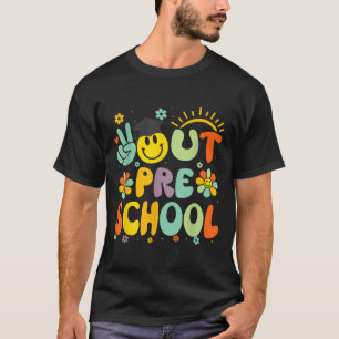 T-shirt Peace Out Préscolaire Cl De 2025 Adieu Graduation