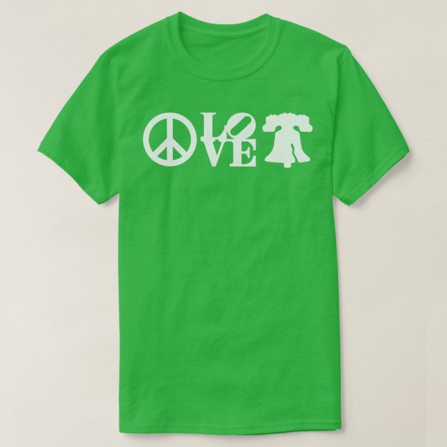 T-shirt Peace Philadelphia Love Liberty Bell Philly Fan F (Design devant)