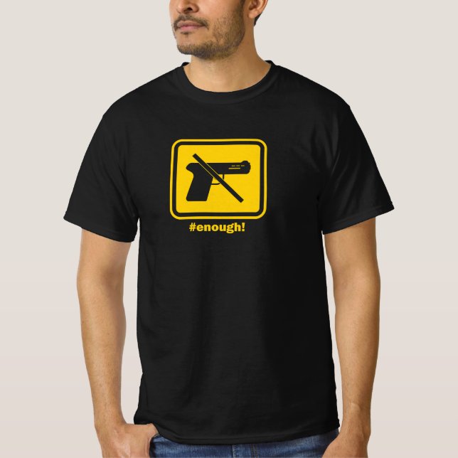 T-shirt Peace sign Enough End Gun Violence (Devant)