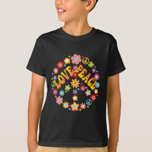 T-shirt Peace Sign Love 60s les années 70 Super Hippie Cos
