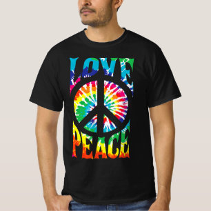 T-shirt Peace Sign Love 60S Les années 70 Tie Dye Hippie C