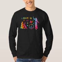 Peace Sign Love 60s les années 70 Tie Dye Hippie C