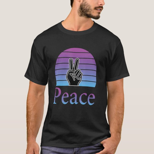 T-shirt Peace Sign Love 60s les années 70 Tie Dye Hippie C (Devant)