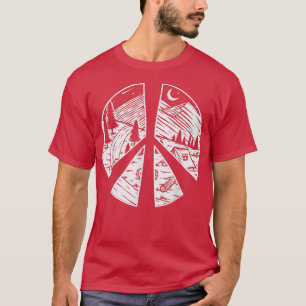 T-shirt Peace Sign Love 60s les années 70 Tie Dye Hippie H