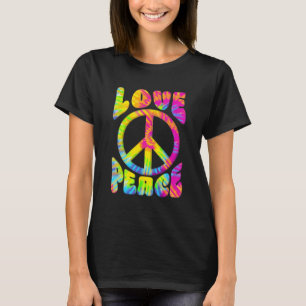 T-shirt Peace Sign Love 60S Les années 70 Tie Dye Love Pea