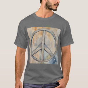 T-shirt Peace Sign Watercolor Peinture Art
