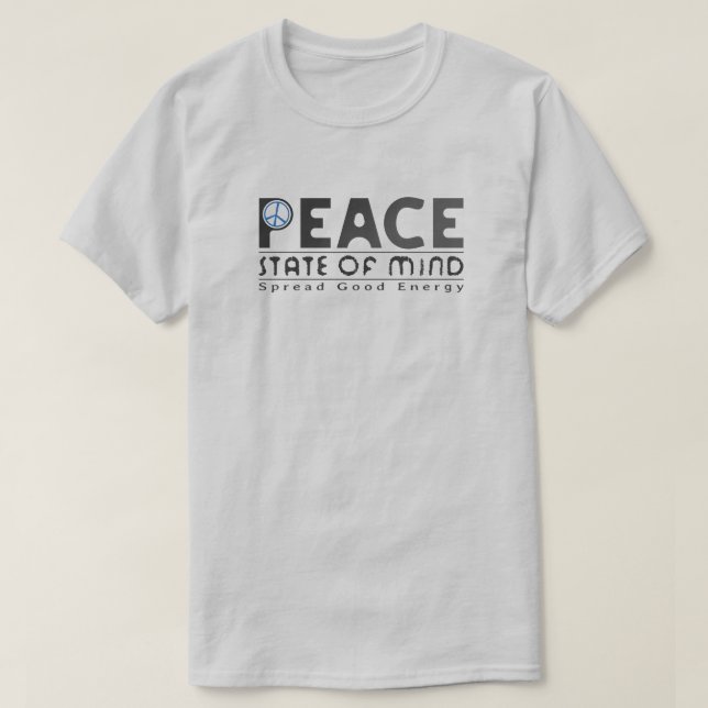 T-shirt Peace State of Mind T Shirt (Design devant)
