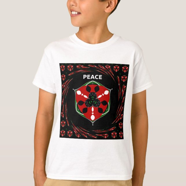 T-shirt "Peace : with Shield Emblem" (Devant)
