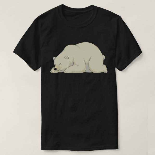T-shirt Peaceful Sleeping Bear Illustration – Calm Everyda (Design devant)