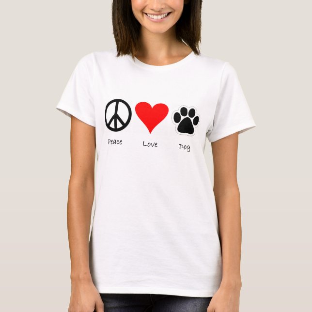 T-shirt Peacelovedog (Devant)