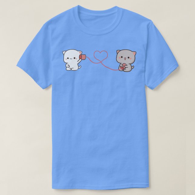 T-shirt peach and goma mocat  (Design devant)