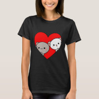 Peach Cartoon Love Goma Cat Saint Valentin Coeur