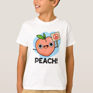 T-shirt Peach Funky Peace Fruit Pun