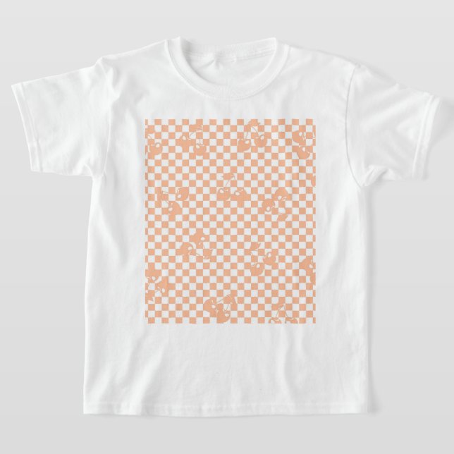 T-shirt Peach Fuzz Cherry En vichy Motif (Poser)