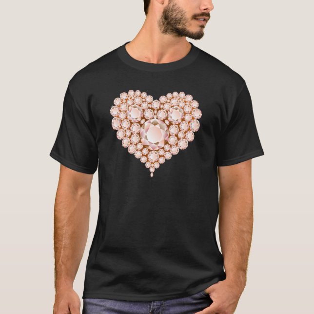 T-shirt Peach Heart Gems (Devant)