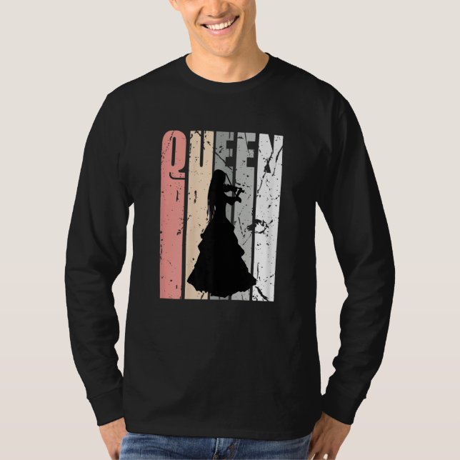 T-shirt Peach Pink Violin Queen Princess Woman Violinist (Devant)