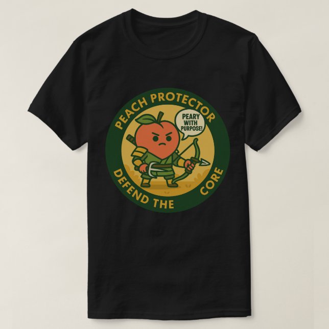 T-shirt Peach Protector Defend The Core  (Design devant)