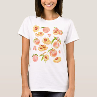 T-shirt Peaches Aquarelle Vintage sensation esthétique